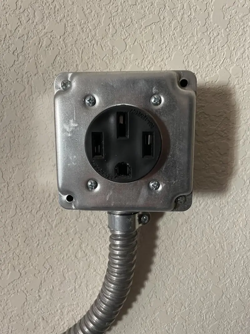 NEMA 14-50 outlet installed for Electrical Panel Upgrade in Vacaville